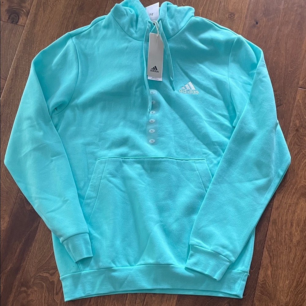 Adidas Men's Light Blue Pullover Sweater